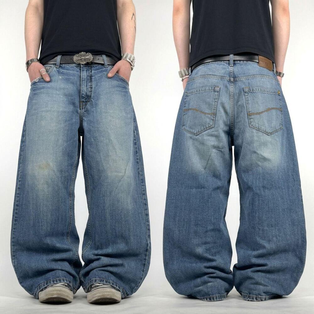 Vintage y2k phat farm grunge archive baggy wide leg stonewash jeans